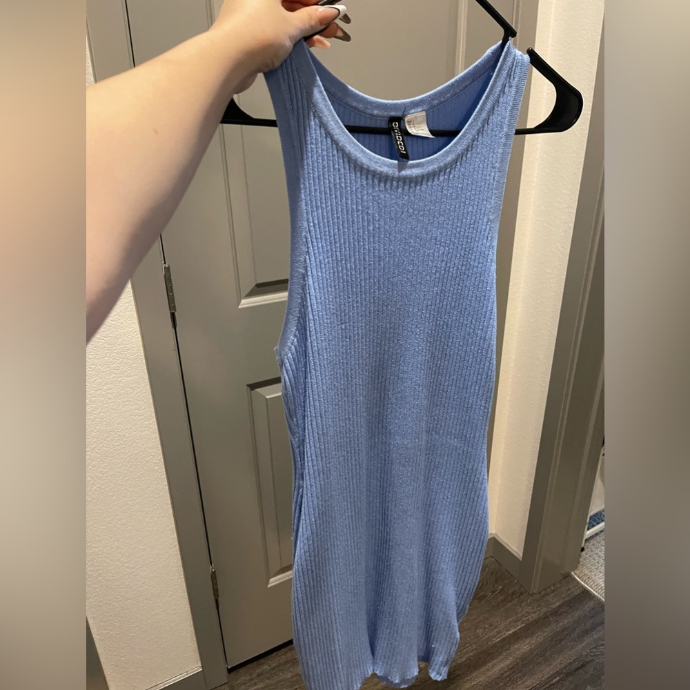 Blue midi dress